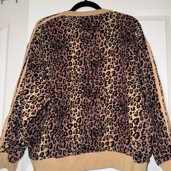 Adidas Women's Leopard Print Sweater - Brown and Purple - Picture 8 of 8